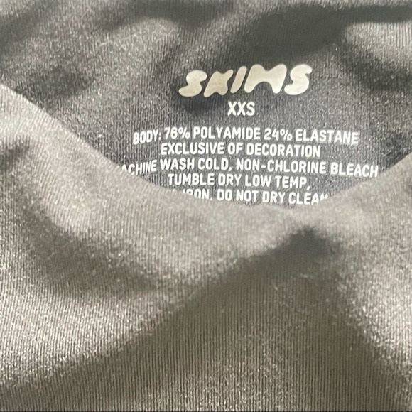 Skims Fits Everybody High Neck Onyx Black Bodysuit Size XXS NWT - Picture 5 of 7